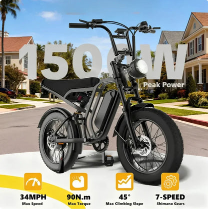 All-Terrain 1500W Peak Motor Electric Bike